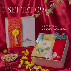 SET TẾT 1 TRÀ 1 GỐI CHƯỜM THÊU