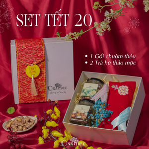 SET 2 TRÀ HŨ 1 GỐI CHƯỜM THÊU