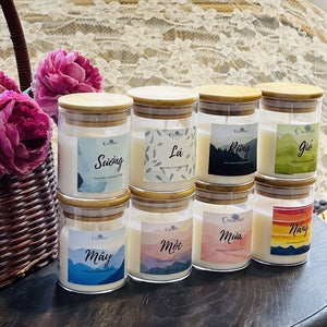Set quà nến thơm và trà hoa thảo mộc (02 hũ trà + 02 hũ nến size 120gr)