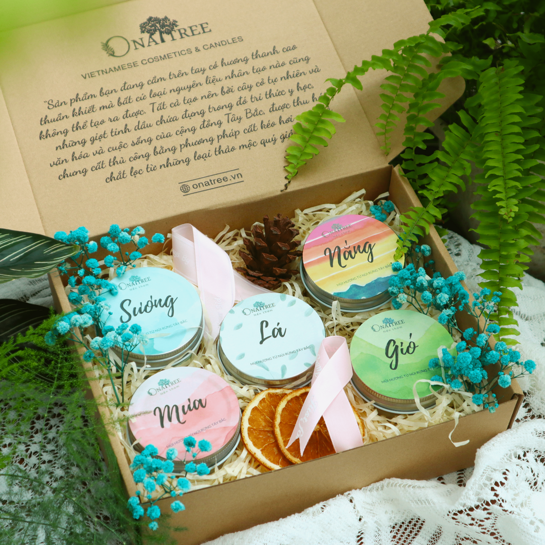 Set quà tặng 5 nến thơm size 50gr